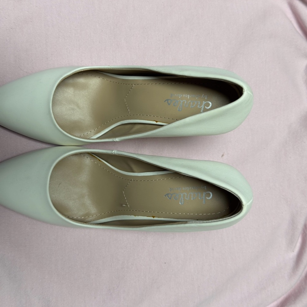 Clarks Women's White Heels
